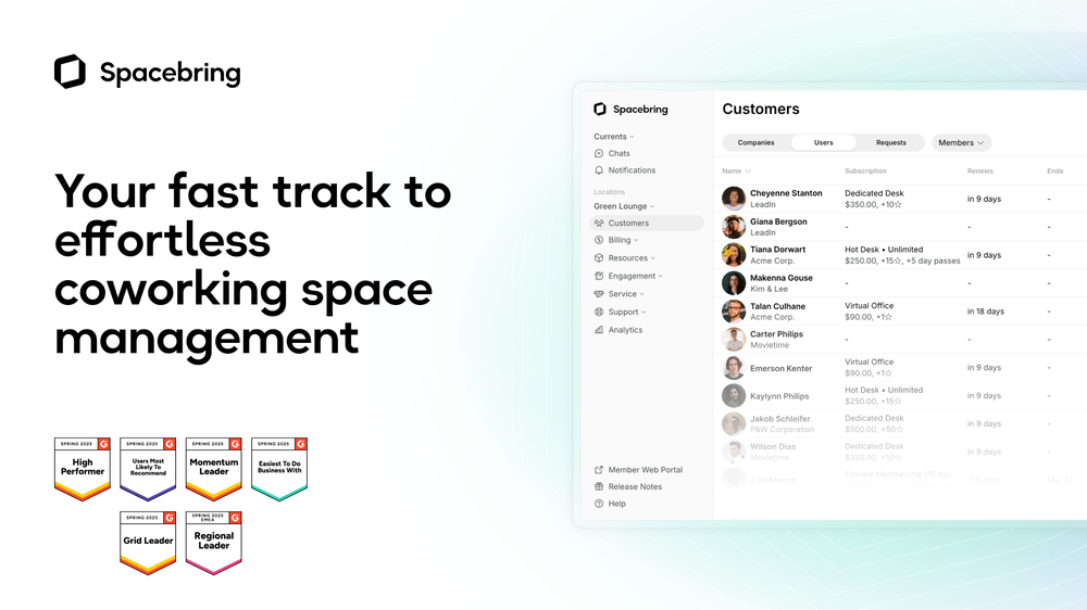 Your fast track to effortless coworking space management