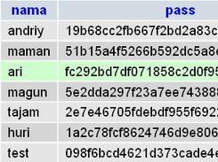 Screenshot for vbMd5 : table content