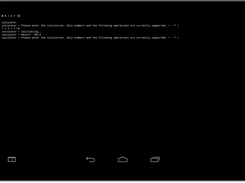 Android CMDLauncher - Basic (working prototype) "calculator" command that allows the user to perform simple calculations