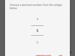 A preference, which allows to choose a decimal value via a NumberPicker widget (NumberPickerPreference).