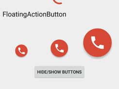 The appearance of the example app using the library "AndroidMaterialViews"