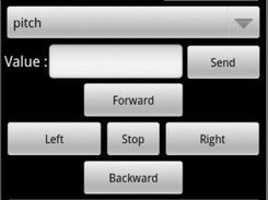 The main UI of the application " android robot control"