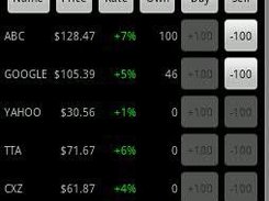 Android Virtual Stock Market Screenshot 1