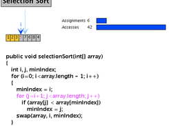 Selection Sort example