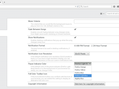 Preview of the settings screen.