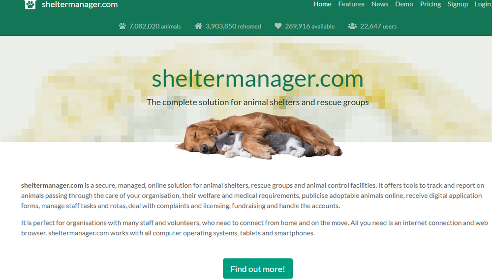 sheltermanager.com Screenshot 1
