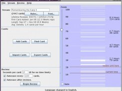 Anki Stream card browsing interface