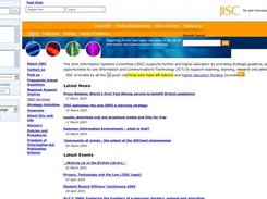 JISC homepage with annotations