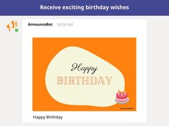 Receive exciting birthday wishes through a direct message and in your team chat