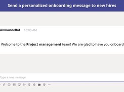 Welcome new hires in Microsoft Teams