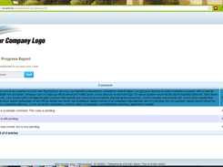 This page shows the status of a complaint, and the remarks made by managers.
