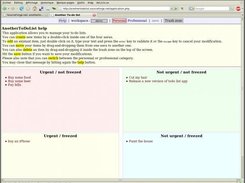 Main screen with the help message