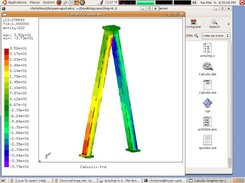 An A-frame fixture from our lab under a side load.