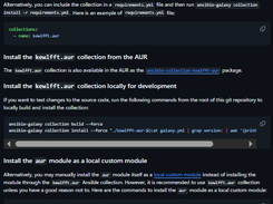 Ansible AUR Screenshot 1