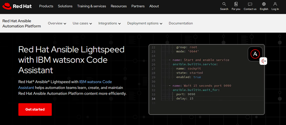 Ansible Lightspeed Screenshot 1