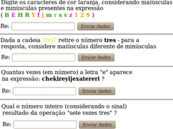 Types examples in Portuguese language