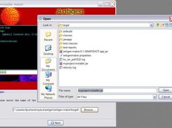 Input requests for files or directories open a file browser.