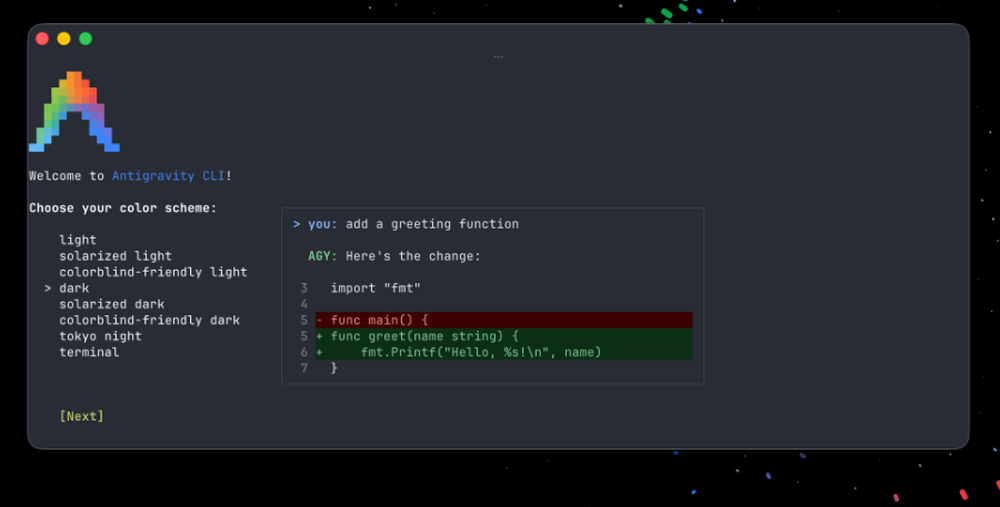 Antigravity CLI Screenshot 1