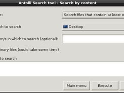 Search by content menu