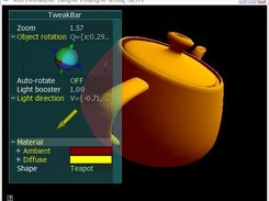 AntTweakBar example using GLUT