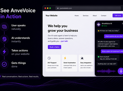 See AnveVoice in action — visitors speak to your site and get instant spoken answers over native WebRTC at sub-700ms latency.