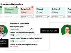 Track every milestone, task, and update—without chasing emails. Keep suppliers aligned and timelines on track.