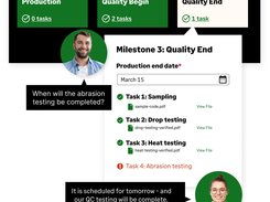 Quality control milestones made simple. Stay ahead of delays with real-time updates on testing, inspection, and approvals.