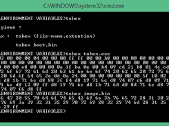 tohex command with arguments passed at runtime