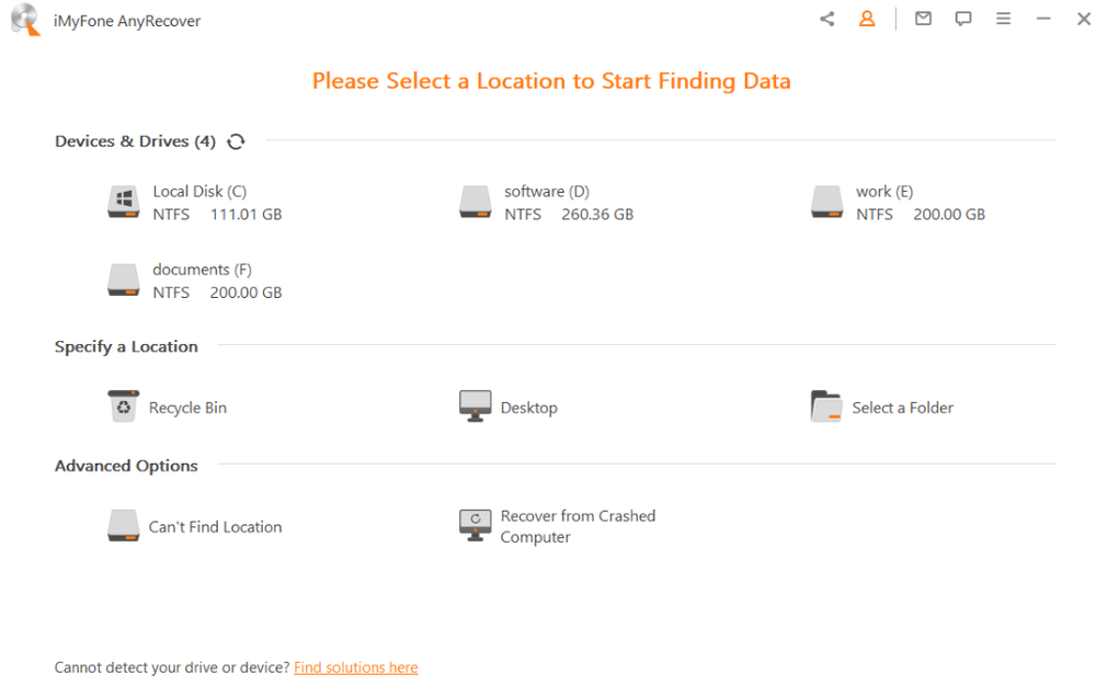 AnyRecover Screenshot 1