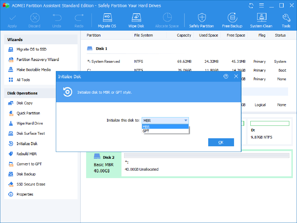 AOMEI Partition Assistant Screenshot 1