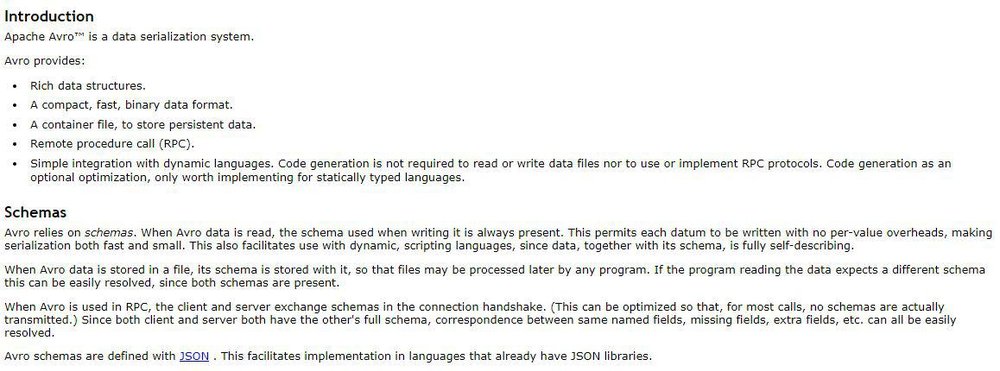 Apache Avro Screenshot 1