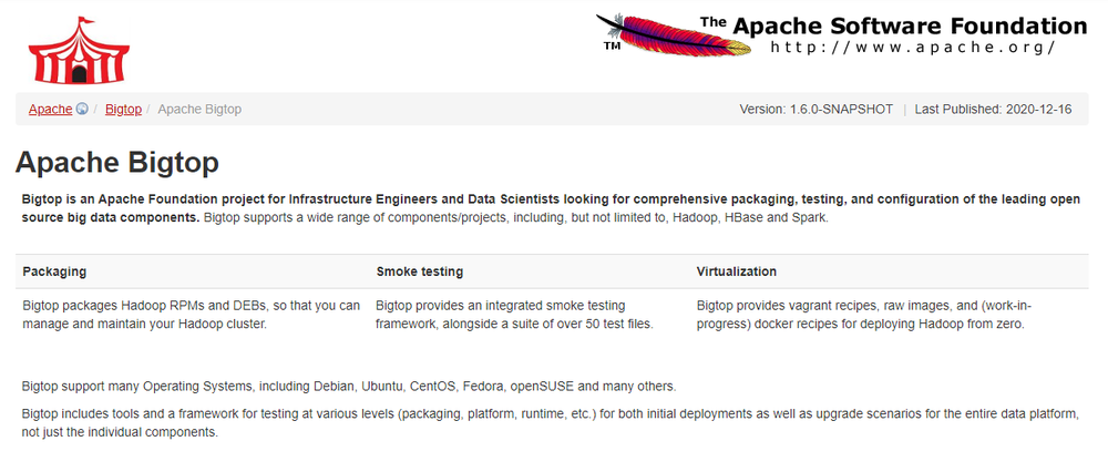 Apache Bigtop Screenshot 1