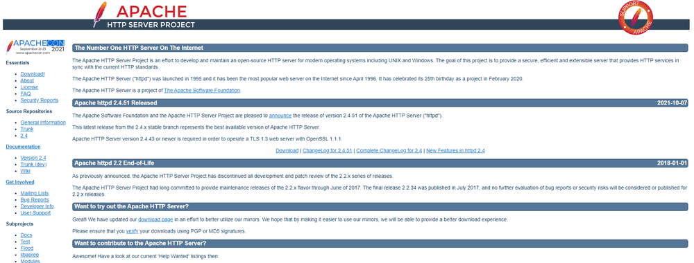 Apache HTTP Server Screenshot 1