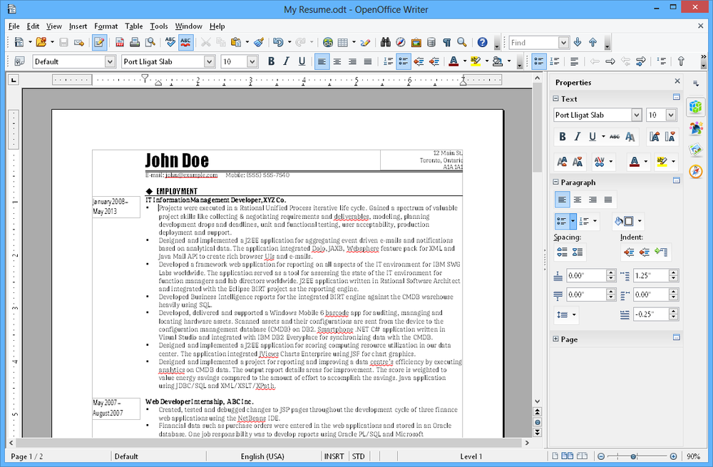 Apache OpenOffice Screenshot 1