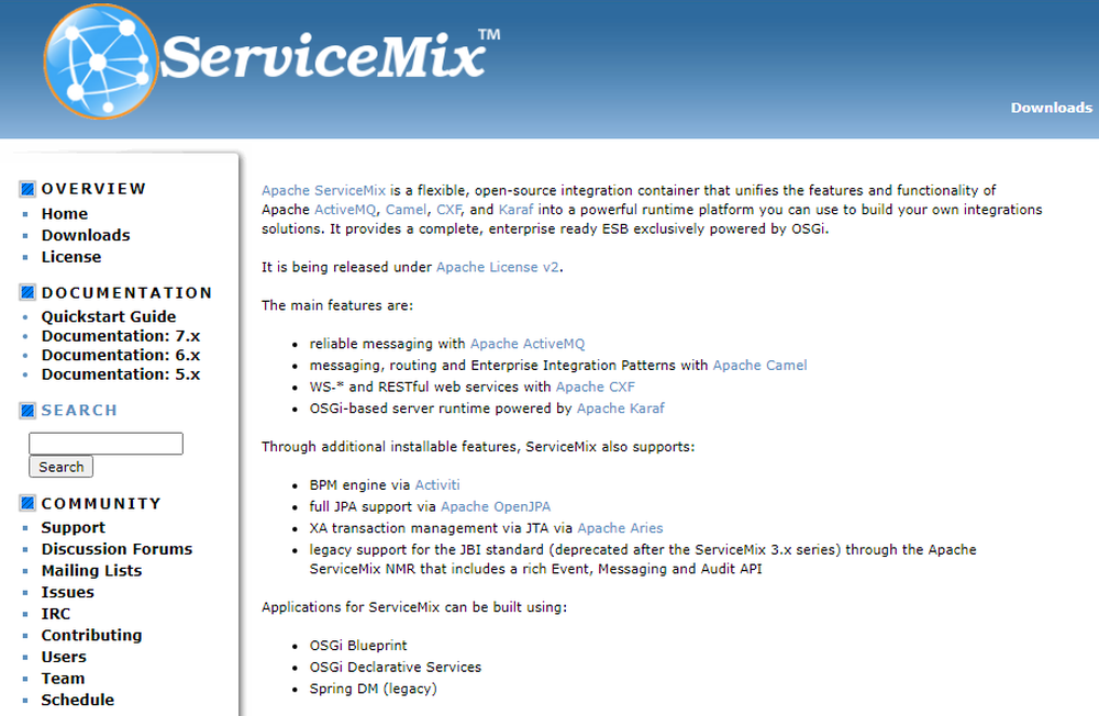 Apache ServiceMix Screenshot 1