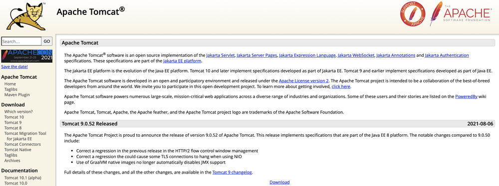Apache Tomcat Screenshot 1