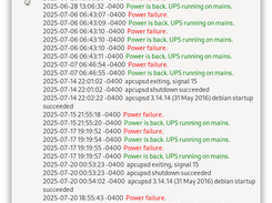 Optionally you can also ask to view the last 25 lines of your apcupsd log file.