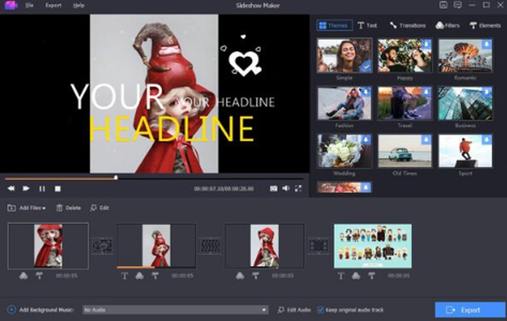 Apeaksoft Slideshow Maker Screenshot 1