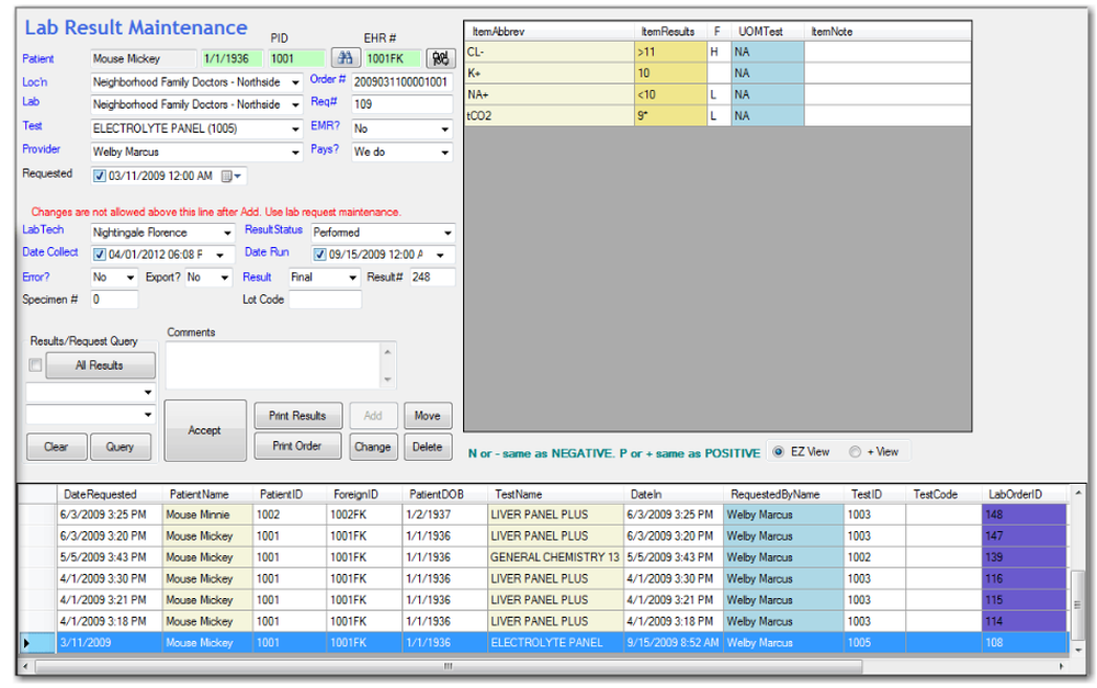 Apex LIS Screenshot 1