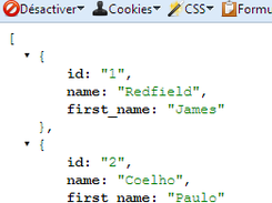API restful catalog data sample