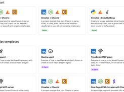 Code templates help you quickly set up web scraping, automation, and AI projects
