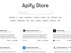 Apify Store features 10,000+ ready-made web scraping and automation tools