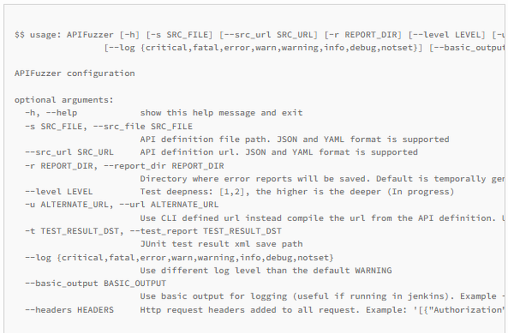 APIFuzzer Screenshot 1