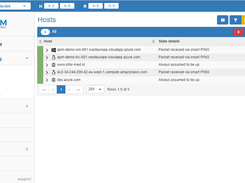 Overview of hosts (monitored objects)