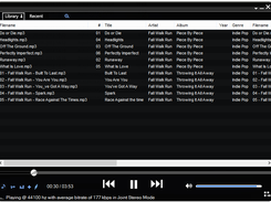 List view with Recent Playlist Options