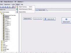 AIE Demo Browser with an MS Office 2003 Look & Feel