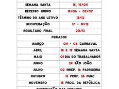 Calendário Escolar