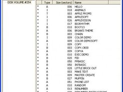 File Listing - DOS 3.3 format