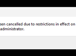 Trying to run a blocked program
