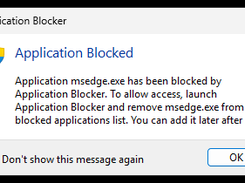 Application Blocked